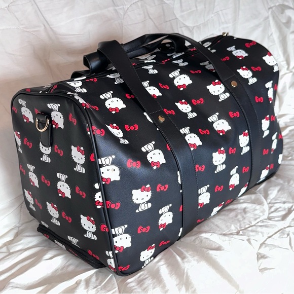 Bioworld x Sanrio Hello Kitty Faux Leather Carry-on Luggage Bag - Picture 5 of 12